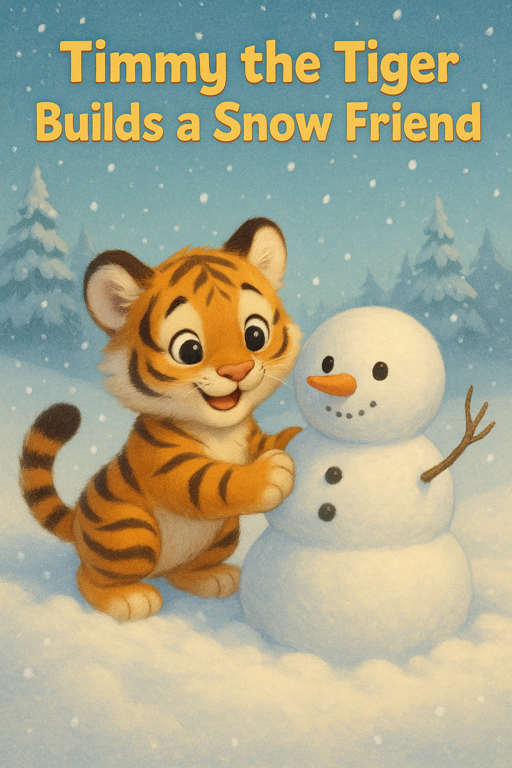 🐯❄️ “Timmy the Tiger Builds a Snow Friend”