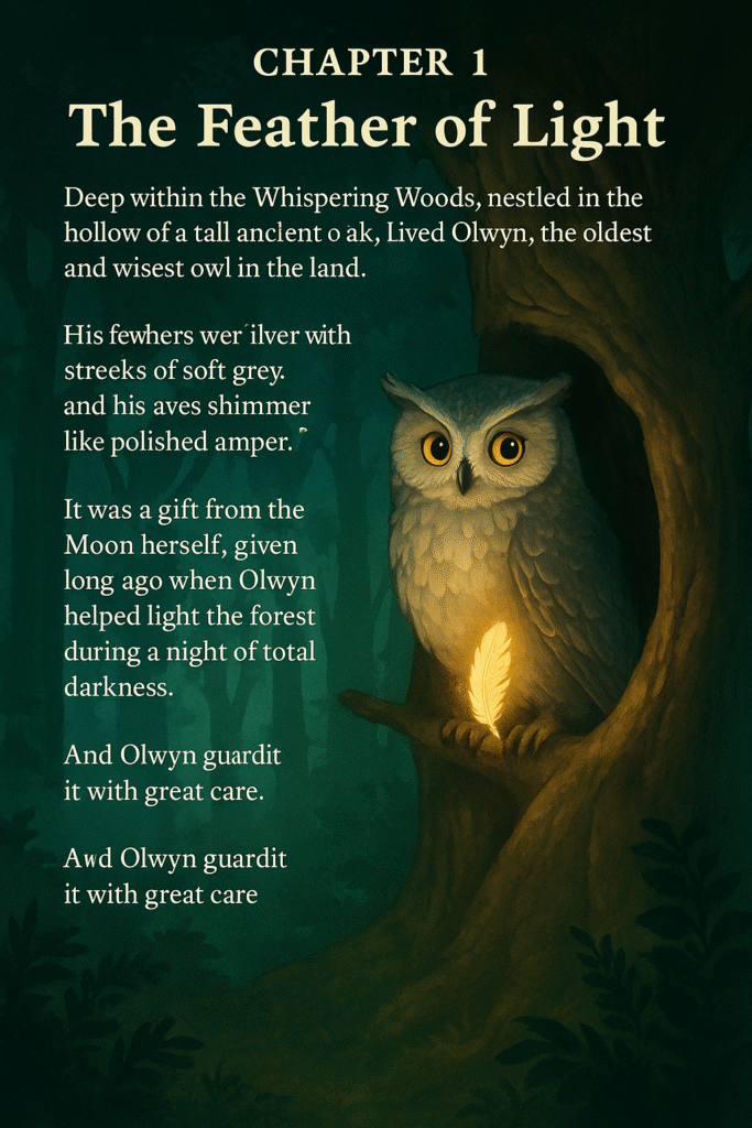 🌲 Chapter 1: The Feather of Light
